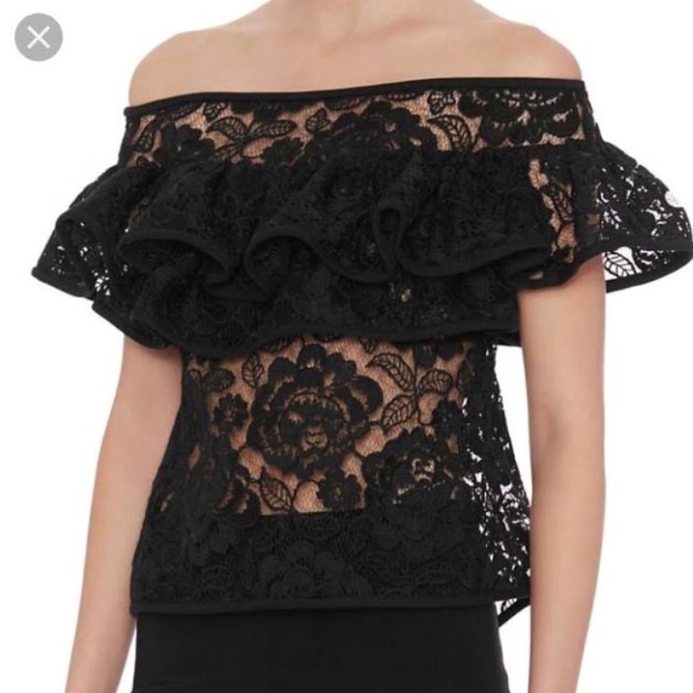 ALEXIS | Crista Ruffed Top Black | Large